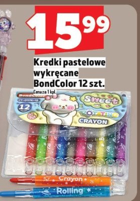 Kredki pastelowe wykręcane BondColor 12 szt. promocja w TOPAZ