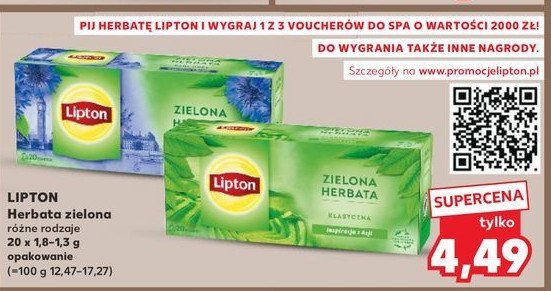 Herbata earl gray Lipton green tea promocja