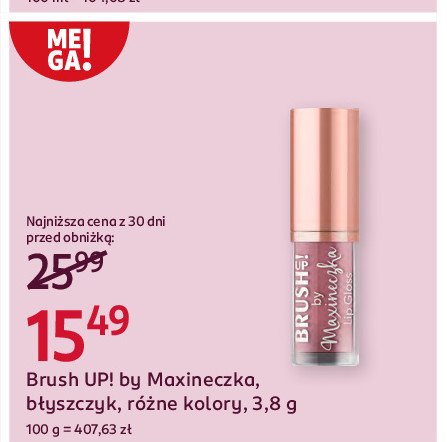 Kryjący błyszczyk do ust o kremowym połysku Brush up! by maxineczka promocja w Rossmann