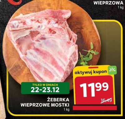 Żeberka wieprzowe mostki promocja w Stokrotka