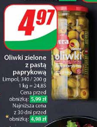 Oliwki zielone z pastą paprykową Vera promocja