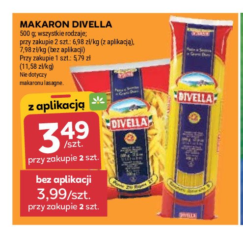 Makaron penne rigate Divella promocja