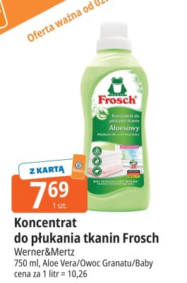 Koncentrat do płukania tkanin Frosch Aloe Vera/Owoc Granatu/Baby promocja w Leclerc