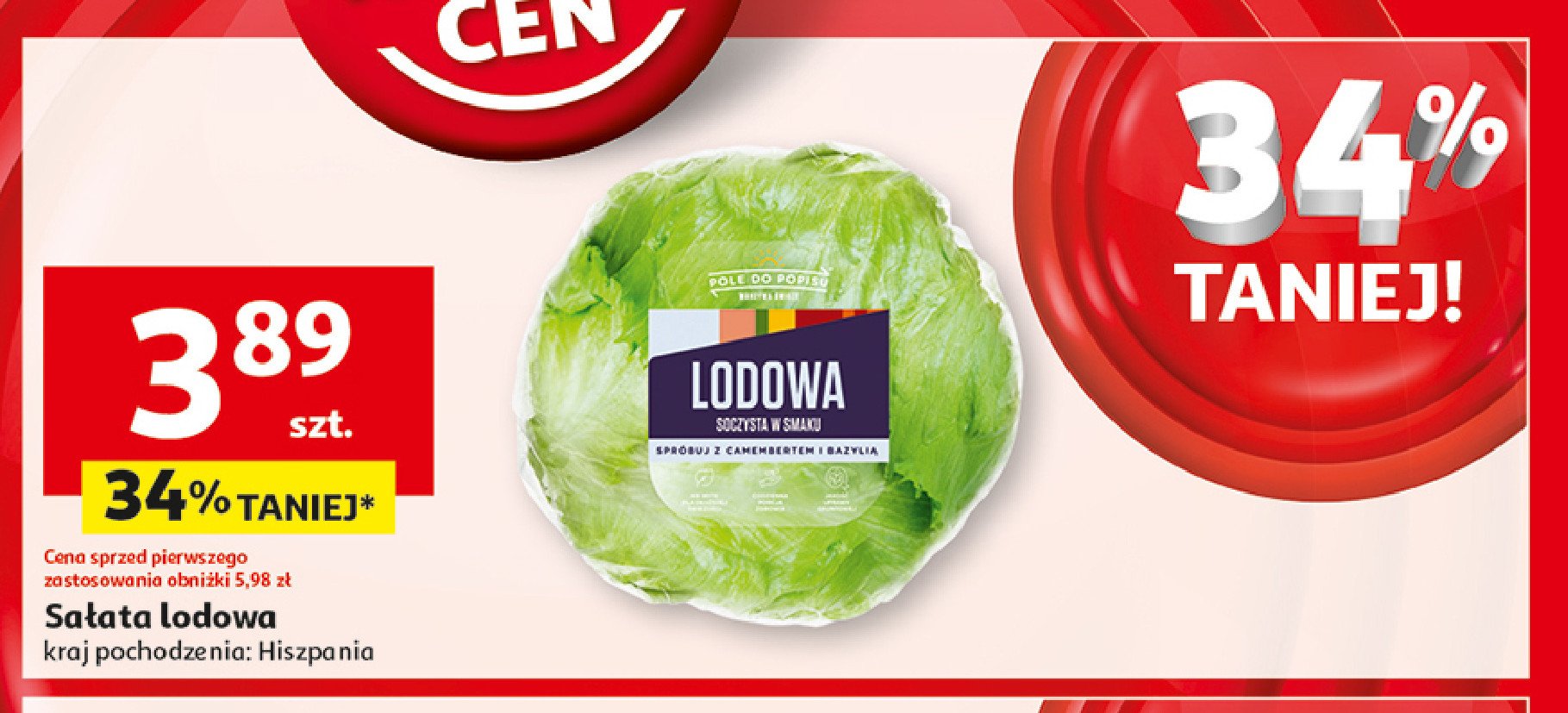 Sałata lodowa hiszpania Pole do popisu promocja