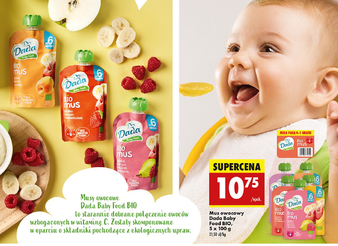 Mus owocowy mix promocja w Biedronka