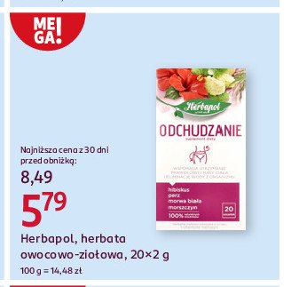 Herbata odchudzanie Herbapol promocja w Rossmann