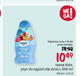 Pianka do kąpieli dla dzieci malinowa Isana kids promocja