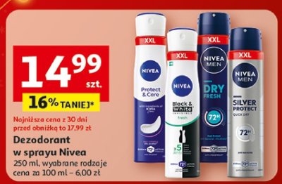 Dezodorant w sprayu Nivea 250 ml, wybrane rodzaje promocja w Auchan