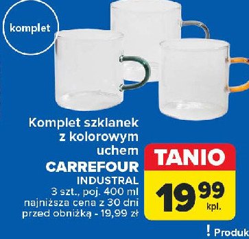 Komplet szklanek industrial 400 ml Carrefour promocja