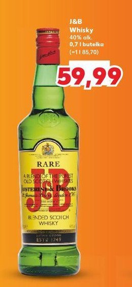 Whisky J&b rare promocja