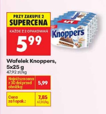 Wafelek Knoppers promocja w Biedronka