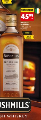 Whiskey Bushmills 40%, 500 ml promocja w Biedronka