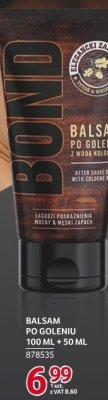 Balsam po goleniu Bond 100 ml + 50 ml promocja w Selgros