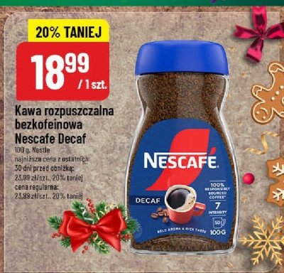 Kawa rozpuszczalna bezkofeinowa Nescafe Decaf promocja w POLOmarket