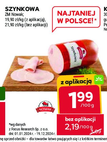 Szynkowa Nowak promocja w Stokrotka