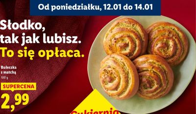 Bułeczka z matchą promocja w Lidl