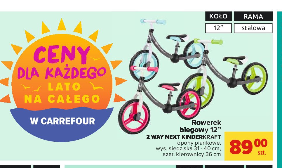 Rowerek biegowy 2way next Kinderkraft promocja