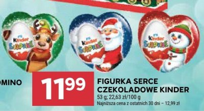 Figurka serce czekoladowe Kinder promocja w Stokrotka