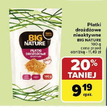 Płatki drożdżowe nieaktywne Big nature promocja