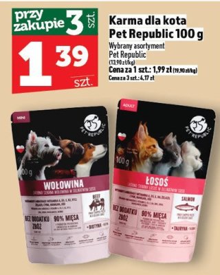 Karma dla kota Pet Republic 100 g promocja w TOPAZ
