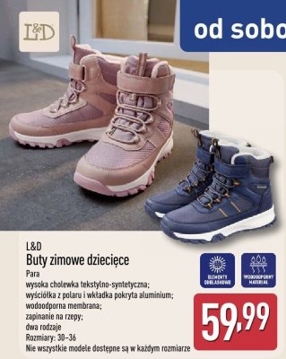 Buty zimowe dziecięce  promocja w Aldi