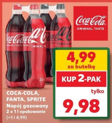 Napój gazowany 2 x 1l  promocja w Kaufland