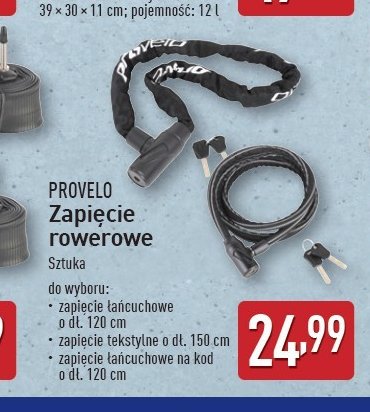 Zapięcie rowerowe łańcuchowe na kluczyk Provelo promocja