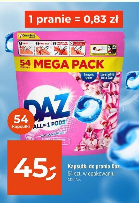 Kapusłki do prania Daz promocja w Dealz