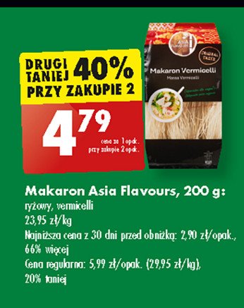 Makaron ryżowy vermicelli Asia flavours promocja