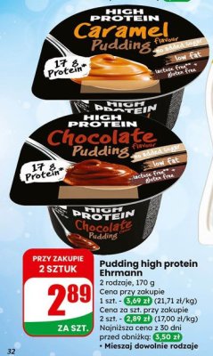 Pudding high protein Ehrmann promocja w Dino