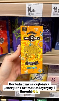 Herbata czarna cejlońska Tea Lemon & Lime energia promocja w Intermarche