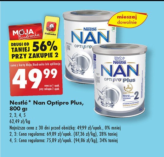 Mleko 3 Nestle nan optipro plus promocja