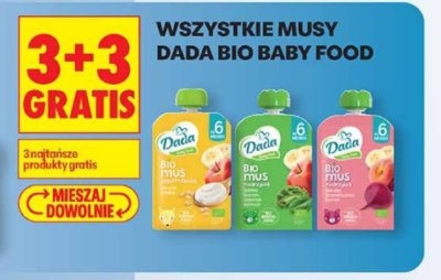 Musy Bio Baby Food wszystkie rodzaje 3+3 GRATIS promocja w Biedronka