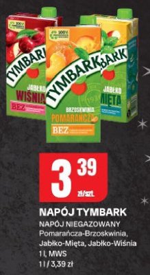 Napój niegazowany Tymbark Pomarańcza-Brzoskwinia, Jabłko-Mięta, Jabłko-Wiśnia promocja w Chorten