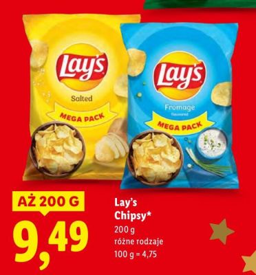 Chipsy Lay's Chipsy Salted lub Fromage promocja w Lidl