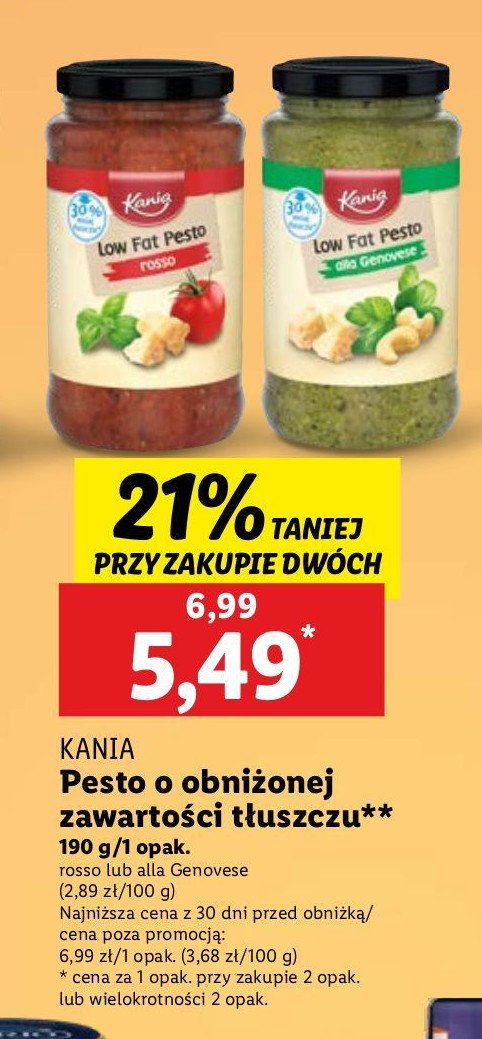 Pesto rosso o obniżonej zawartości tłuszczu Kania promocja