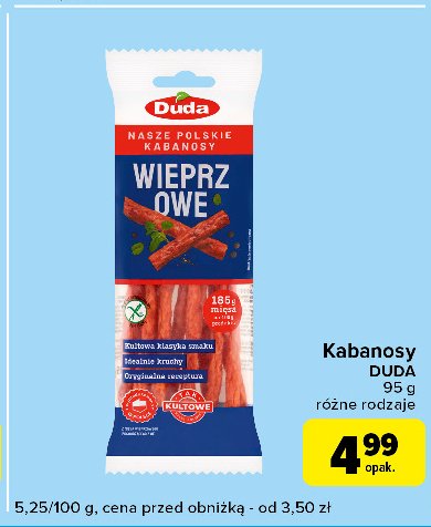 Kabanosy wieprzowe Silesia duda promocja