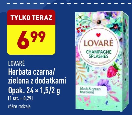Herbata champagne splashes Lovare promocja