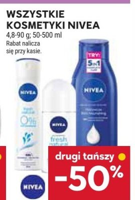 Wszystkie kosmetyki Nivea 4,8-90 g, 50-500 ml promocja w Stokrotka