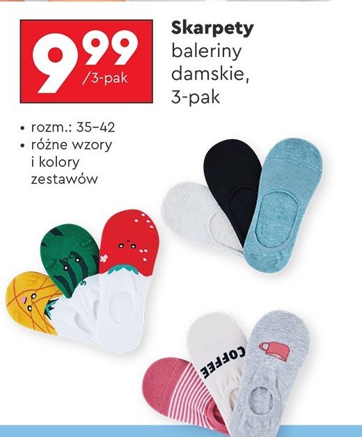 Skarpety damskie baleriny rozm. 35-42 promocja w Biedronka