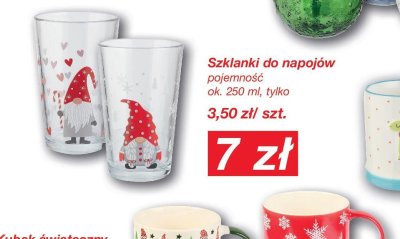 Szklanki do napojów pojemność ok. 250 ml promocja w KiK