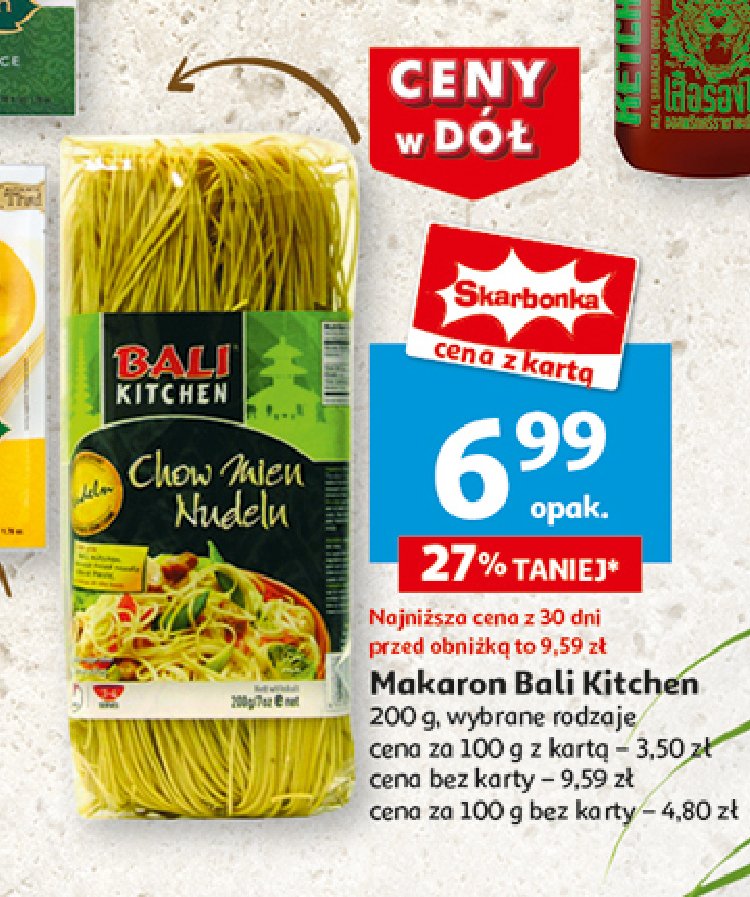 Makaron chow mein nudeln Bali kitchen promocja w Auchan