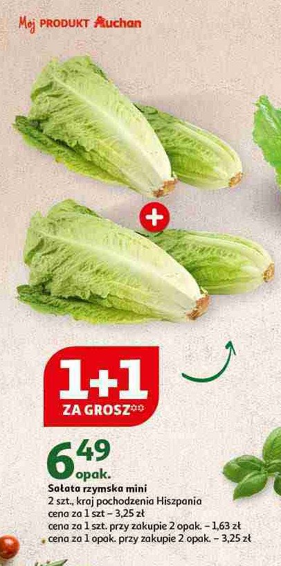 Sałata rzymska mini hiszpania promocja w Carrefour