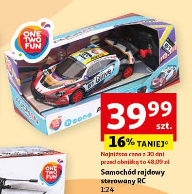 Samochód rajdowy rc 1:24 One two fun promocja w Auchan