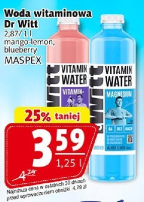 Woda witaminowa Dr Witt MASPEX promocja w Prim Market
