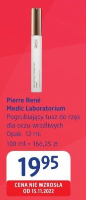 Tusz do rzęs pogrubiający dla oczu wrażliwych Pierre René Medic Laboratorium promocja w Drogerie DM