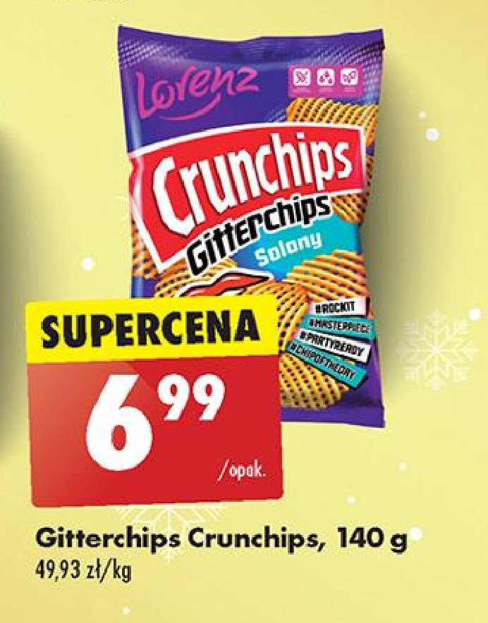 Chipsy solone Crunchips gitterchips promocja