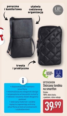 Skórzana torebka na smartfon UP2FASHION promocja w Aldi