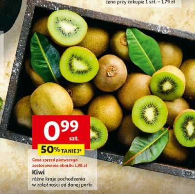 Kiwi różne kraje pochodzenia w zależności od danej partii promocja w Auchan