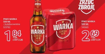 Piwo Warka 500 ml promocja w Selgros